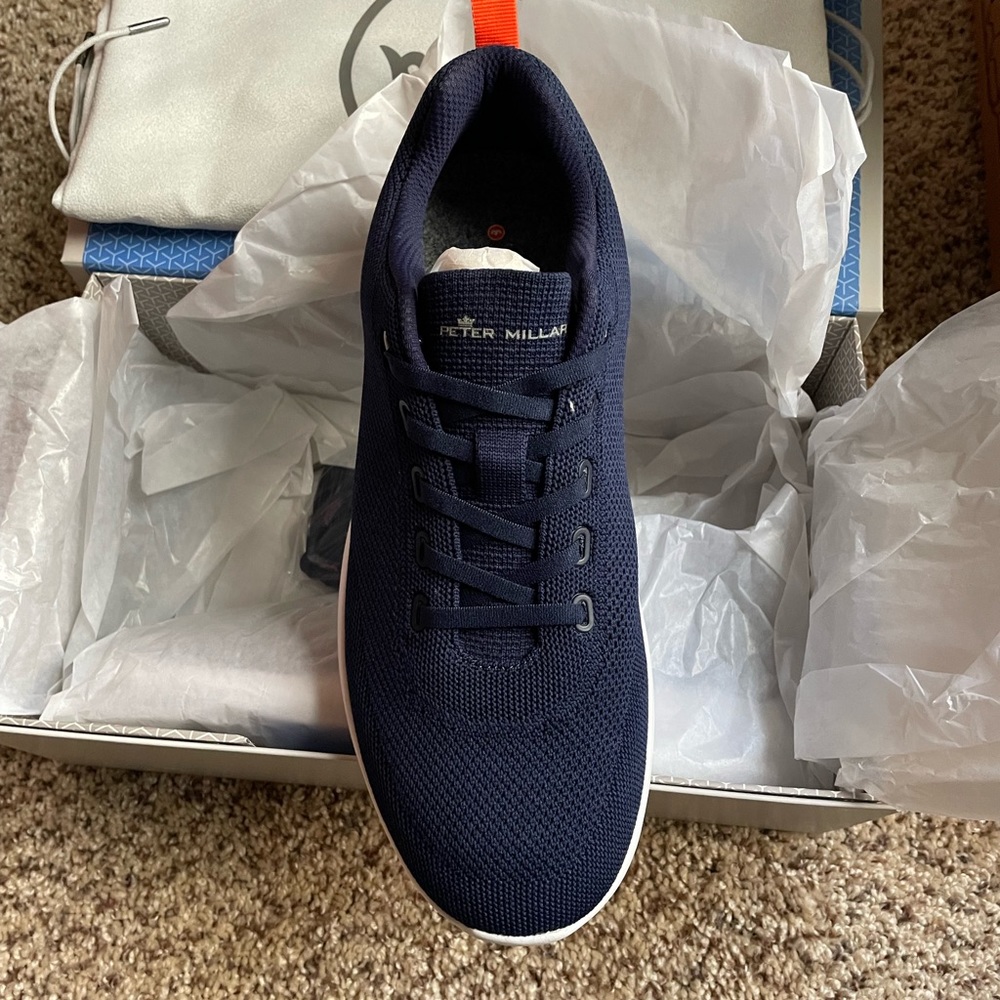 Peter Millar Hyperlight Glide Sneaker 11.5 NIB Navy